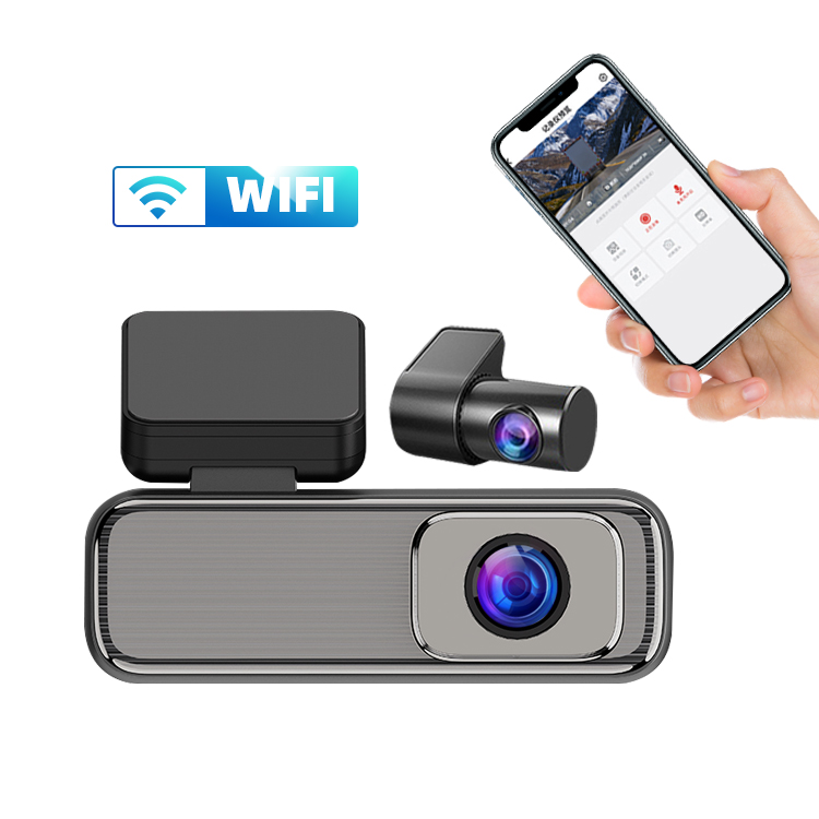 Wi -Fi 2K+1080p 듀얼 채널 자동차 비디오 레코더 1.47 인치 IPS 화면 카메라 DVR DASHCAM