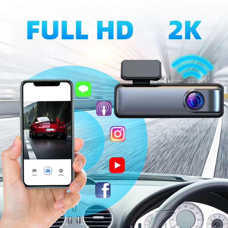 140 درجة زاوية واسعة 1440p 2K مسجل فيديو مسجل DVR 256GB