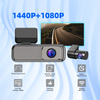 Wi -Fi 2K+1080p 듀얼 채널 자동차 비디오 레코더 1.47 인치 IPS 화면 카메라 DVR DASHCAM
