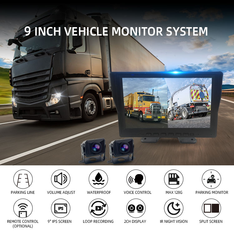Máy ảnh phía trước & phía sau xe tải 12 V.