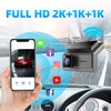 3 카메라 2K+1080p+1080p 비디오 레코더 Wi -Fi 앱 제어 자동차 DVR 대시 캠 
