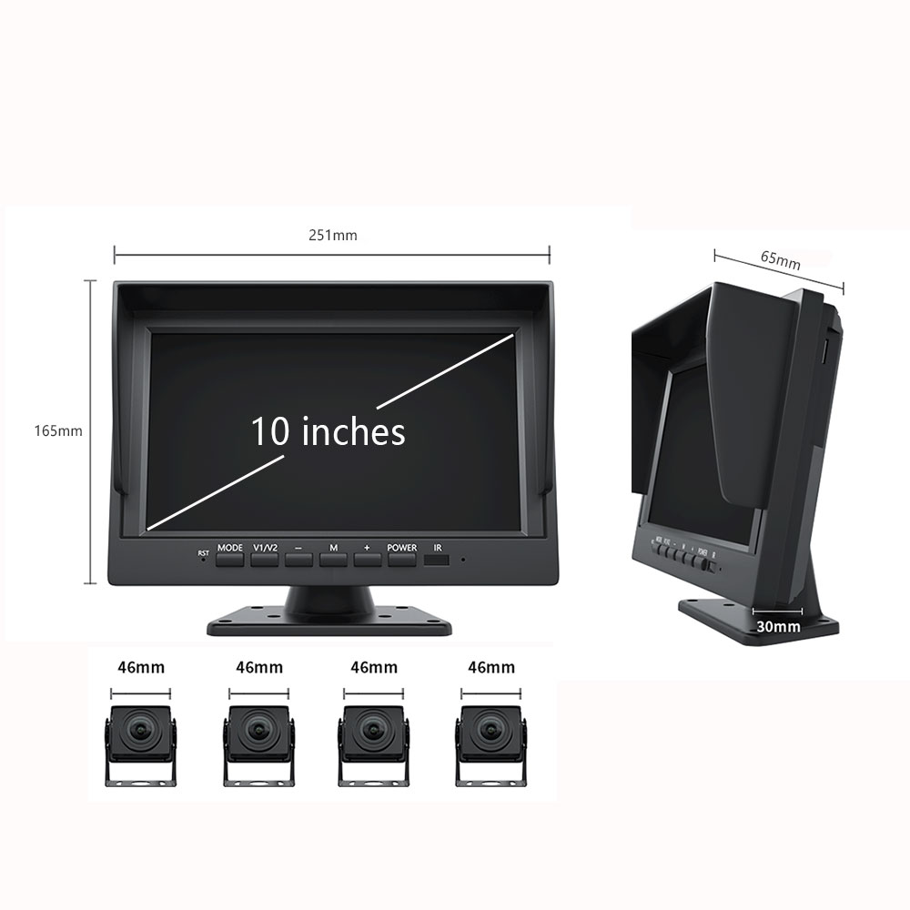 Sistema de monitoreo de 4 vías para camiones