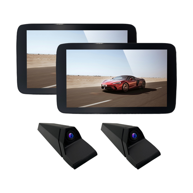 بقعة عمياء اليسار اليمين 2 كاميرا مرآة الجانبية نظام مراقبة مزدوجة نظام BSD DVR للسيارة