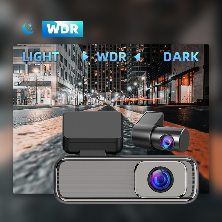 Wi -Fi 2K+1080p 듀얼 채널 자동차 비디오 레코더 1.47 인치 IPS 화면 카메라 DVR DASHCAM