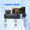 Wi -Fi 2K + 1K 자동차 DVR 대시 캠 듀얼 렌즈 리어 뷰 비디오 레코더 지원 256GB
