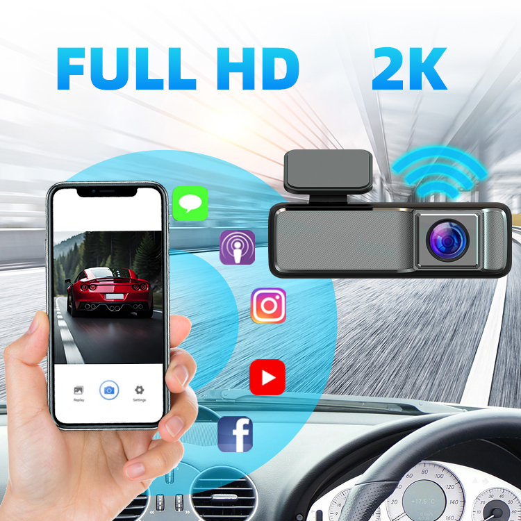 2K 256G 자동차 대시 카메라 WiFi 블랙 박스 24 시간 주차 모니터링 