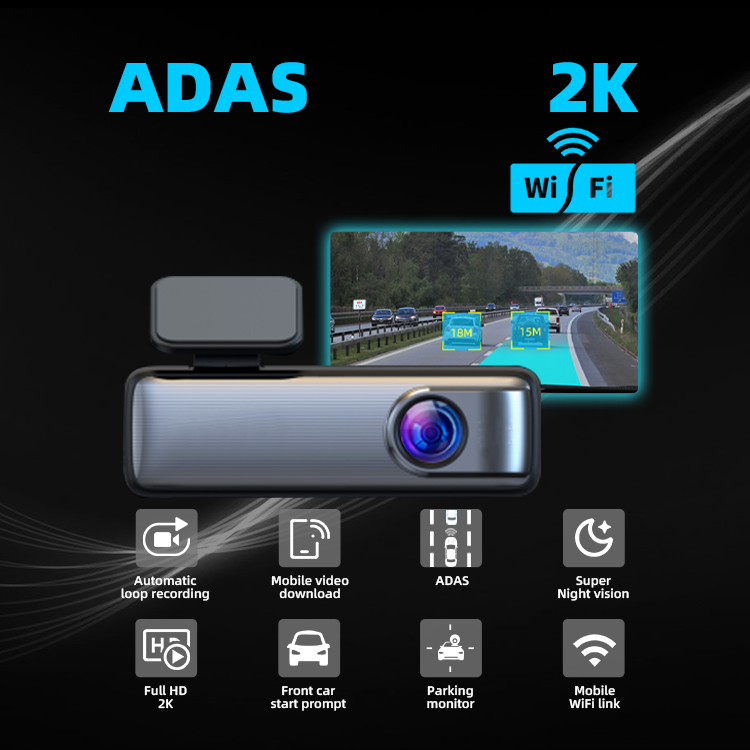 140 درجة زاوية واسعة 1440p 2K مسجل فيديو مسجل DVR 256GB