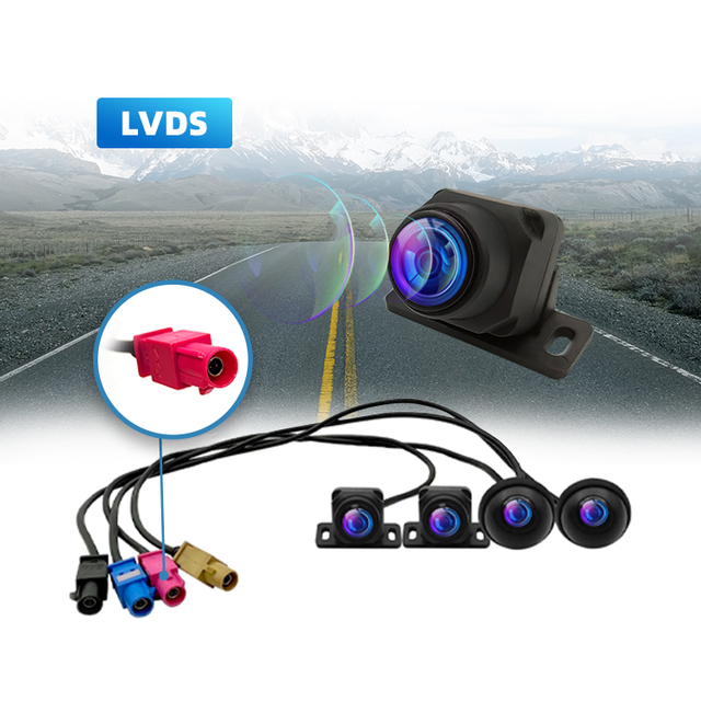 Кабель LVDS Четырехвальный комплект автомобильной камеры 3D Panorama 360 Car Camera 