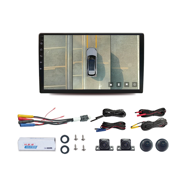 9 Zoll 4+64 g Navigation 360 Autokamera mit Auto -DVD -Player